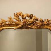 Large antique gilded fireplace mirror, Louis style