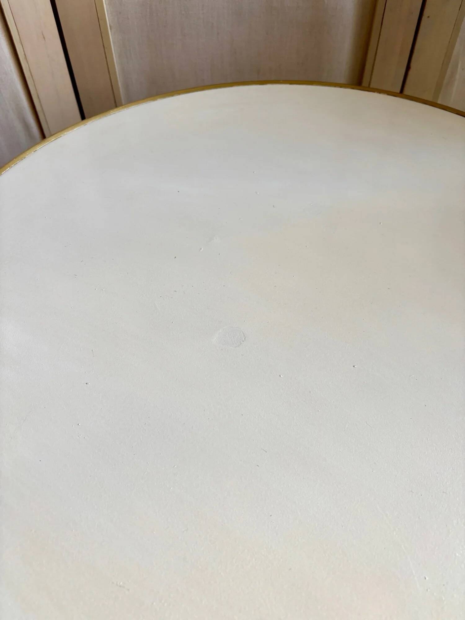 Cast iron and beige melamine bistro table ⌀ 60 cm