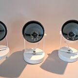 3 white lacquered metal wall lights from the 1970s.