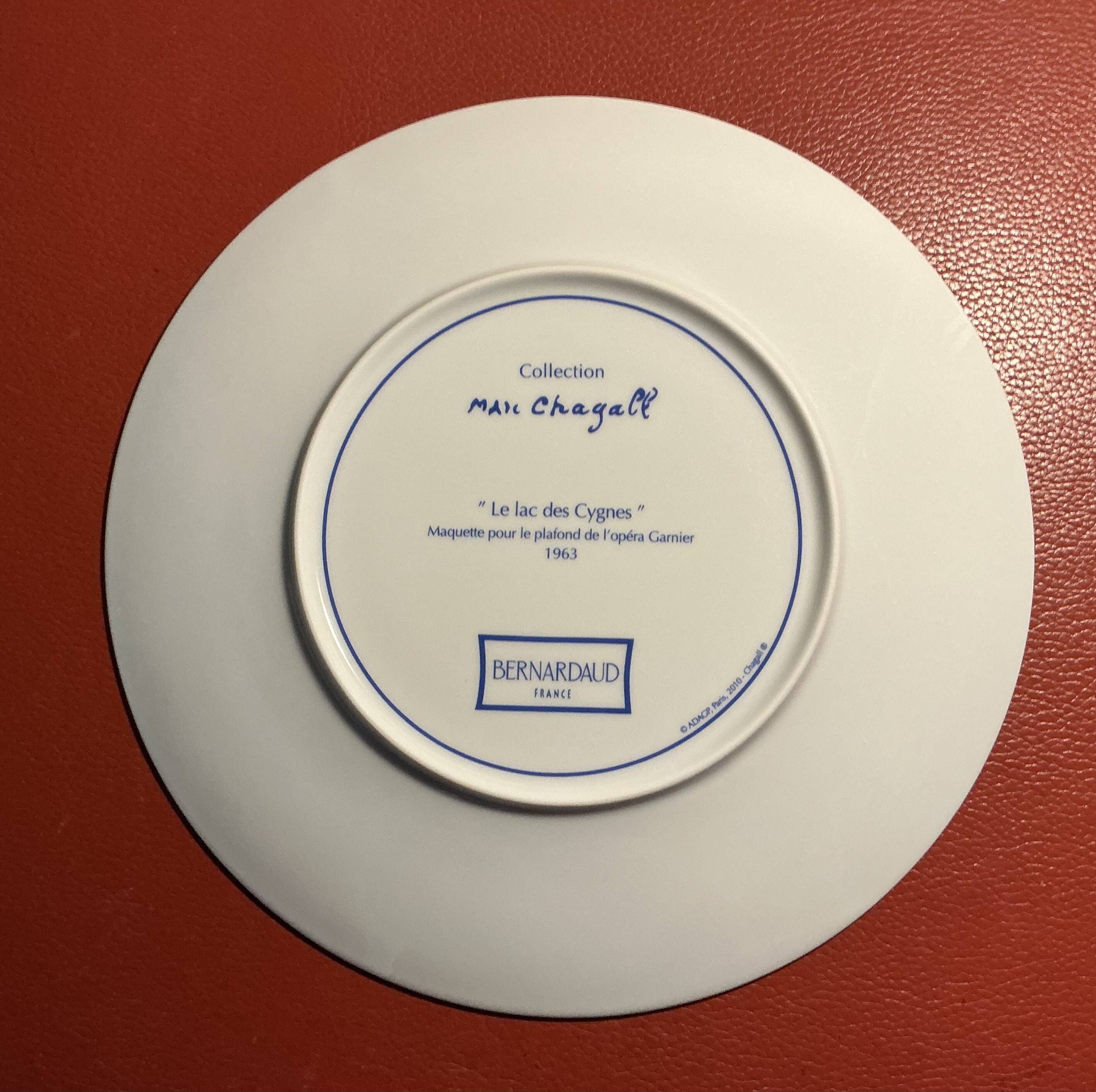 Bernardaud box of 6 Limoges porcelain plates Marc Chagall