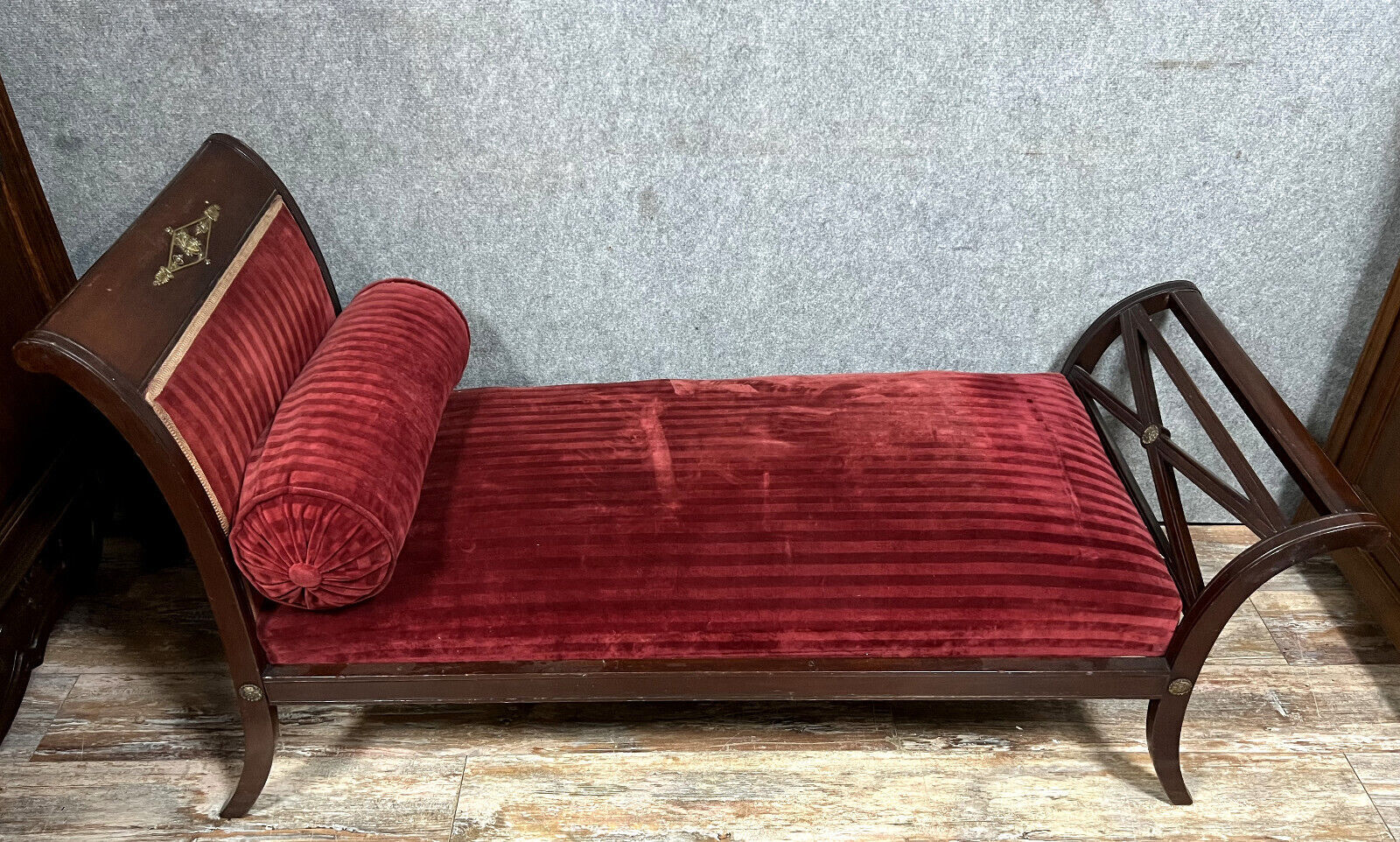 Meridian, daybed, Récamier Empire mahogany nineteenth era