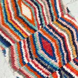 Moroccan Berber carpet Boujaad corridor with multicolored diamonds 336x80cm