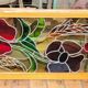 Large stained glass door side from the Art Nouveau period around 1900
