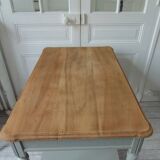 Louis XVI style desk and serving trolley in beautifully crafted verdigris walnut.