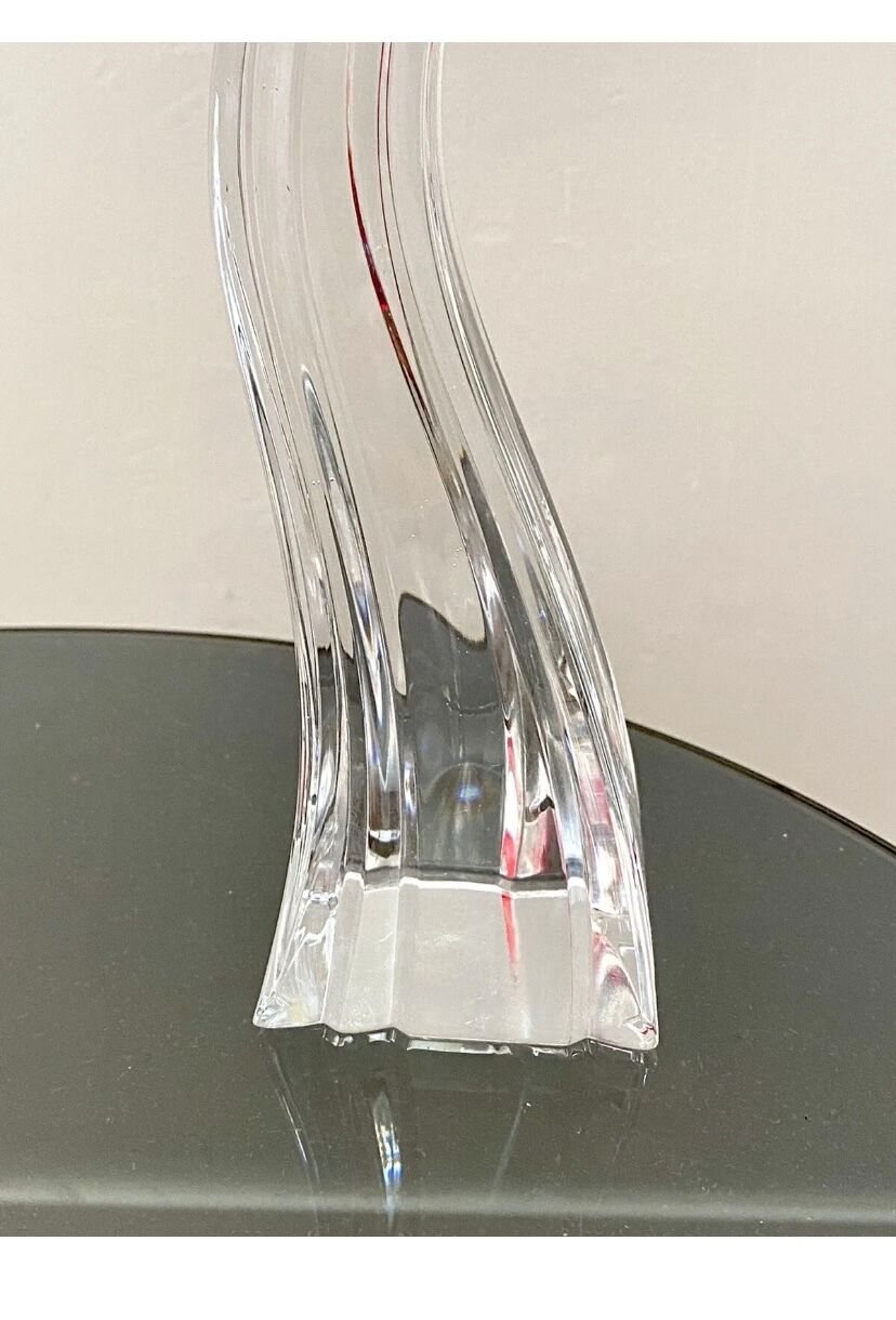 Old candlestick candlestick 1.3 kg bohemian crystal old antique glass