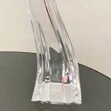 Old candlestick candlestick 1.3 kg bohemian crystal old antique glass