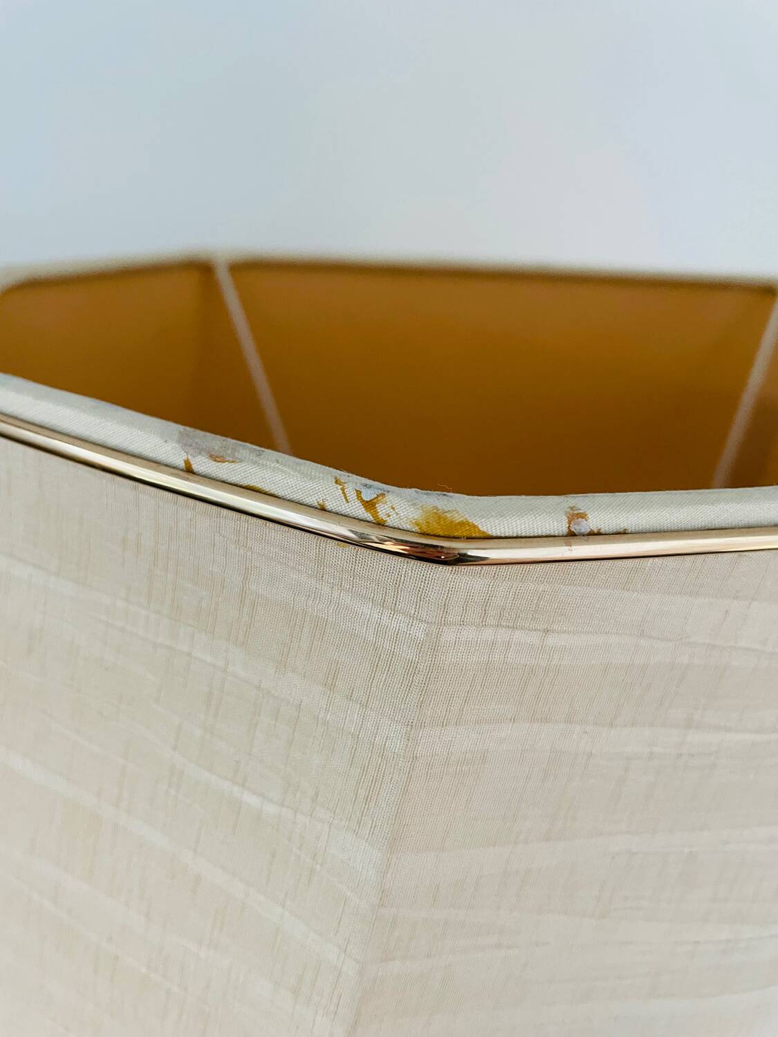 Vintage white and gold table lamp