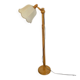 Lampadaire vintage articulé en pin – travail scandinave