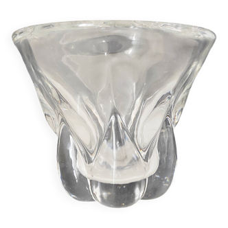 Val Saint Lambert crystal vase, signed