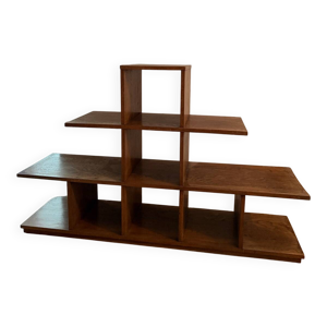 Étagère basse bois - brutaliste