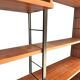 Modular Scandinavian library shelves - lacquered mahogany metal 1970