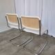 Set of 2 Vintage Cesca Chairs: Marcel Breuer Chrome & Cane, 1970s Mid-Centu