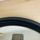 Paire de miroirs vintage ronds et noirs