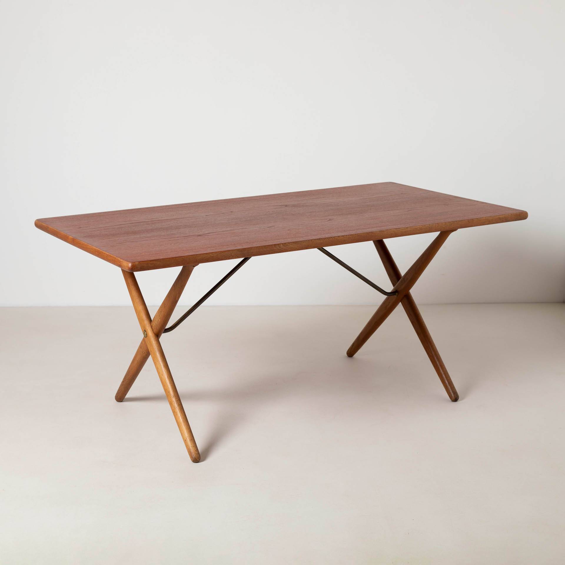 Hans Wegner AT-303 Sawhorse dining table for Andreas Tuck, Denmark, 1960s