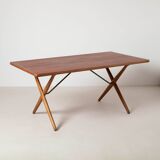 Hans Wegner AT-303 Sawhorse dining table for Andreas Tuck, Denmark, 1960s