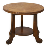 Art Deco Oak two-tiered side table, Belgium 1930's