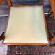 Paire de fauteuils bridge vintage en bois clair