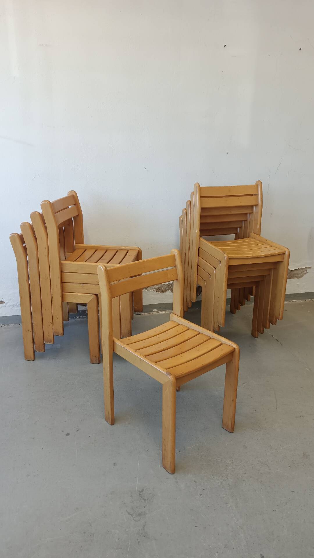 Set of beech chairs