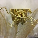 Clear-gold “selle” murano glass wall sconces