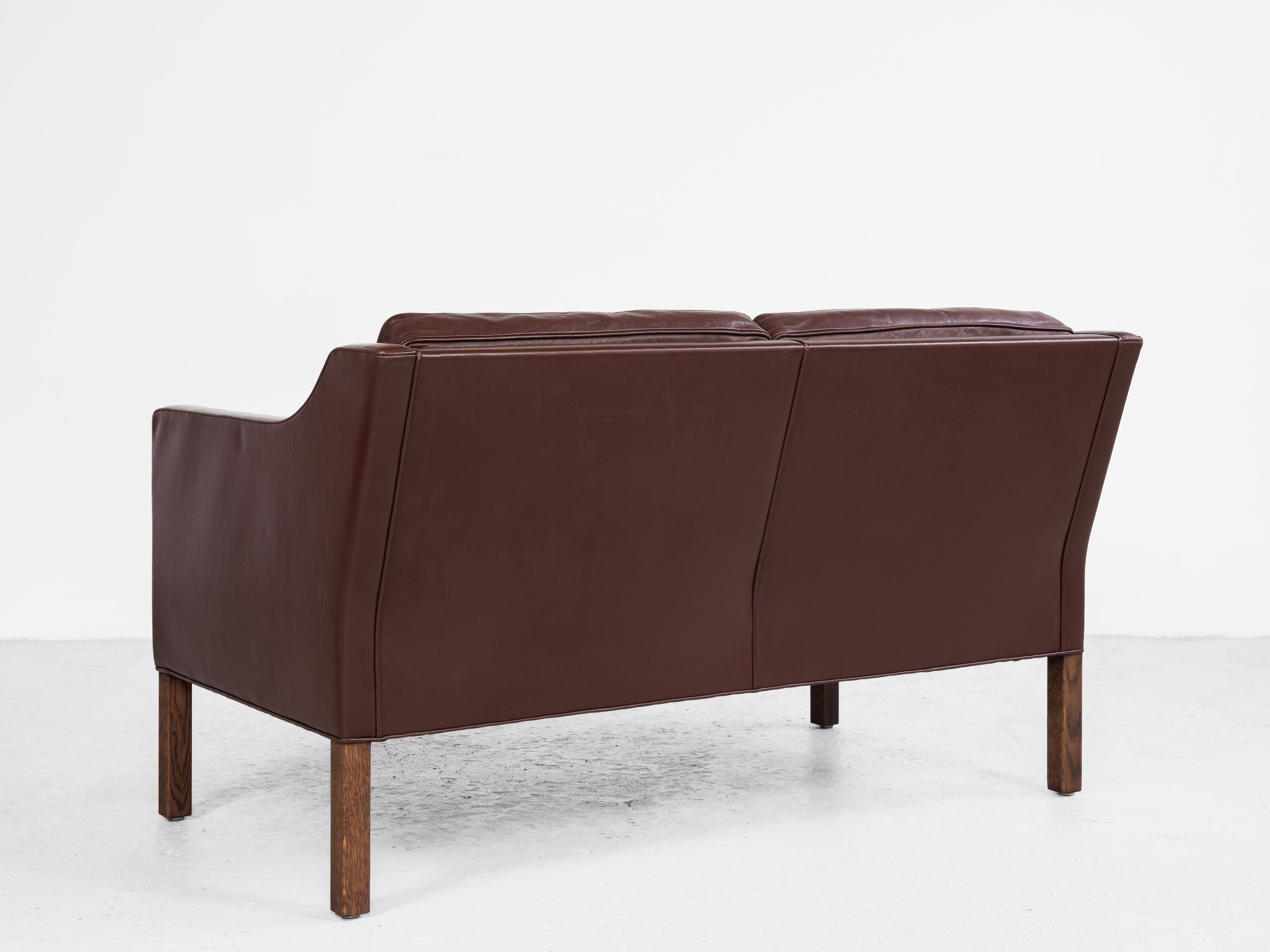 Danish 2-seater sofa in leather by Børge Mogensen for Fredericia