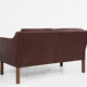 Danish 2-seater sofa in leather by Børge Mogensen for Fredericia
