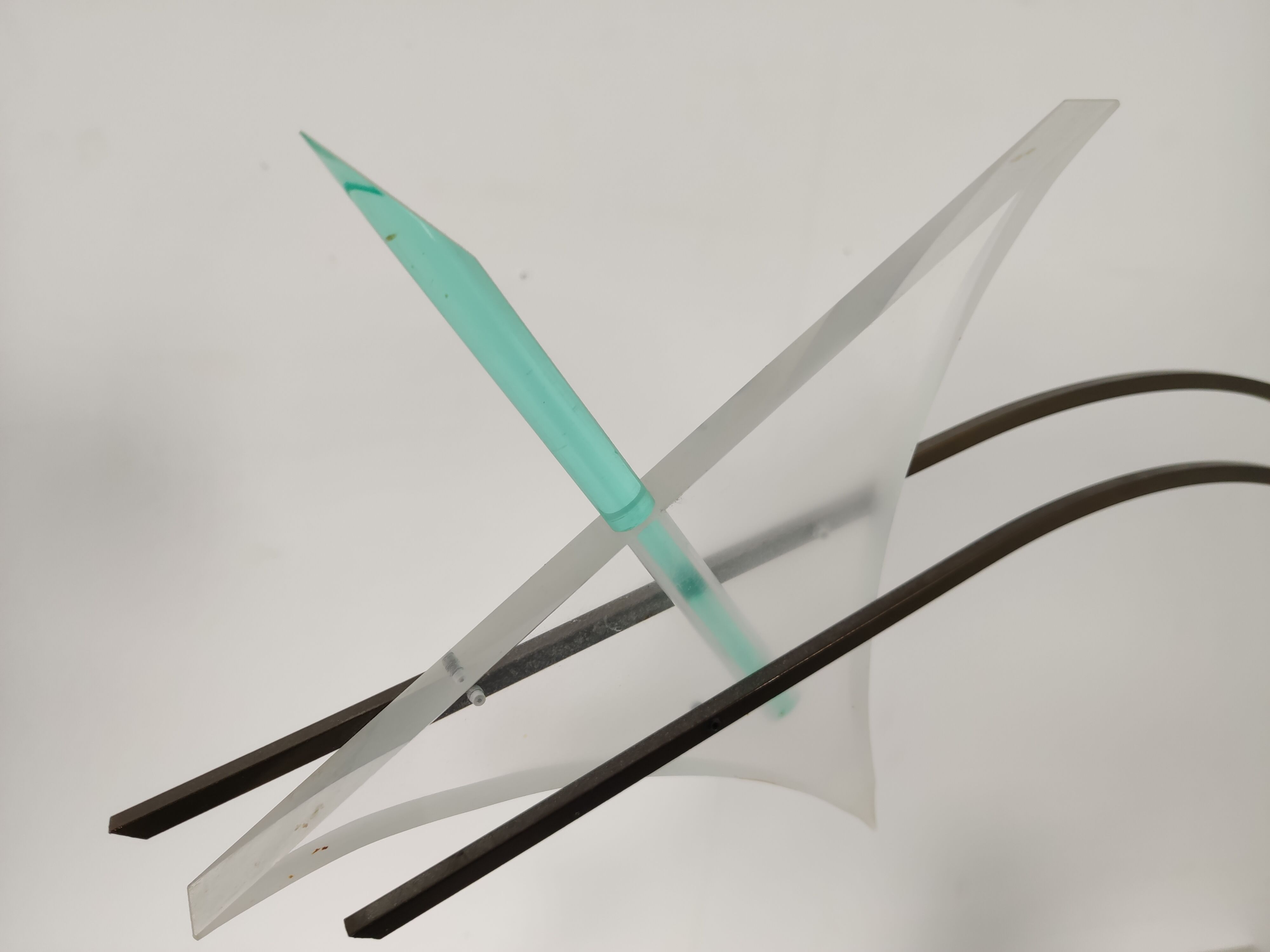 Lampe plexiglas et métal de Relco Milano, Italie 1980s