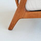 Fauteuil lounge H. Brockmann Petersen en chêne Komfort Danemark 1960