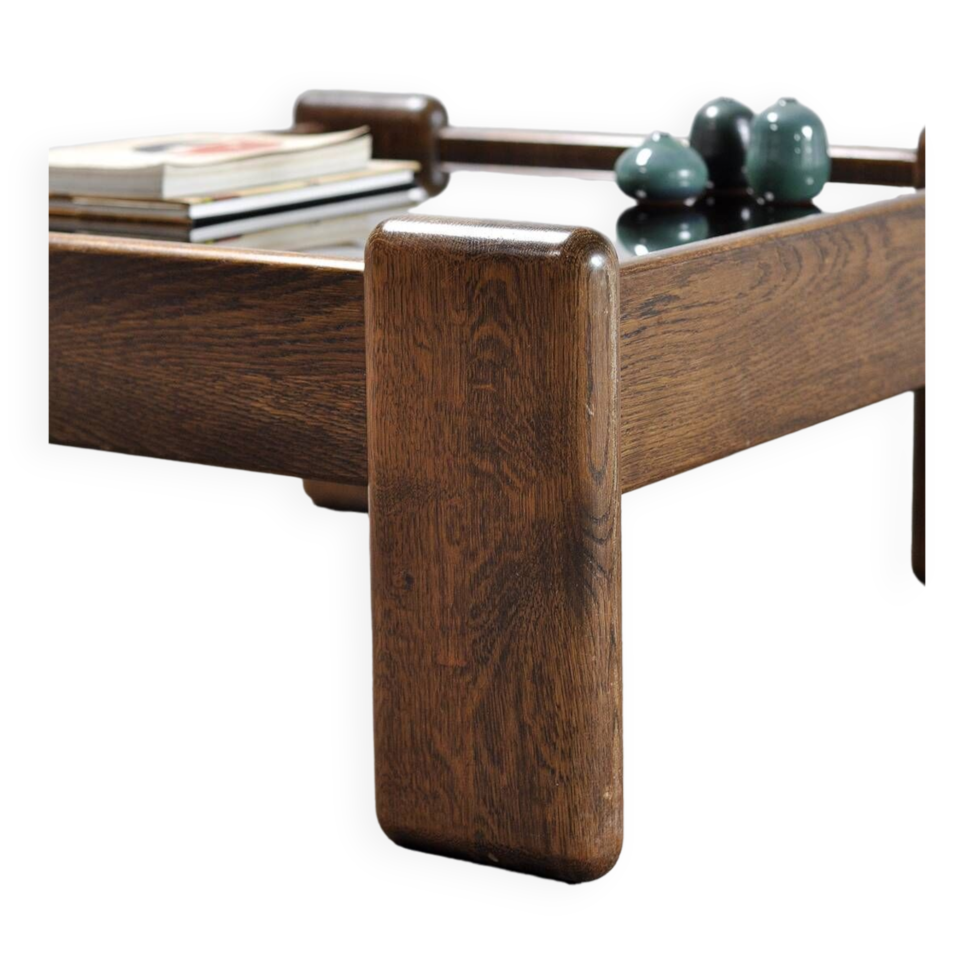 Vintage Italian Modernist Coffee Table in the style of Tobia Scarpa, 1960s