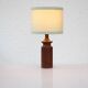 Large mid-century modern Danish teak table lamp