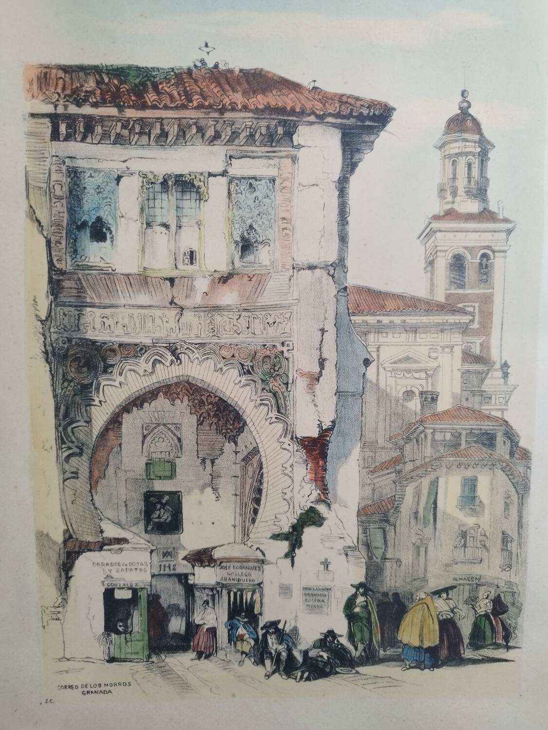 David Roberts - Correo de los Morros or Old Guardhouse, Granada