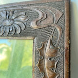 Cadre en bois sculpté art nouveau