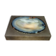 Empty Pocket agate and brass silver circa 1970