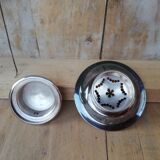 Silver metal butter dish