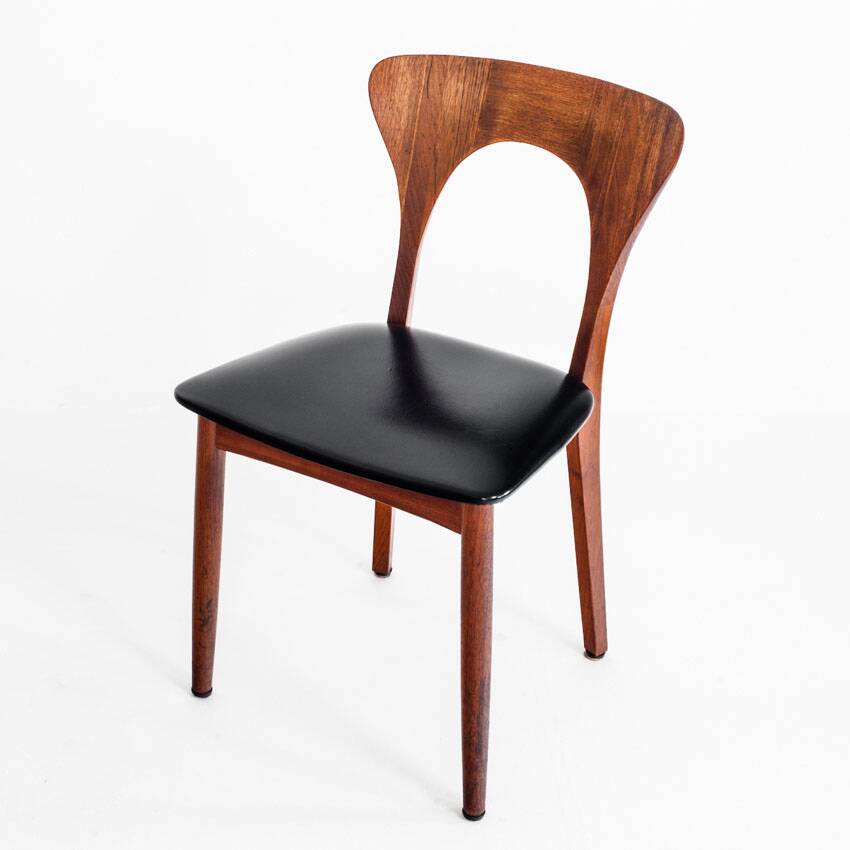 Suite de 6 chaises "Pierre". Palissandre. Niels Koefoed. Danemark, 60s