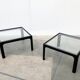 Mid-century vintage coffee table in glass by Peter Ghyczy for Horn Collection, 1960s, set of 2.