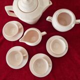 Pink ceramic coffee service by St Amand Ceranord