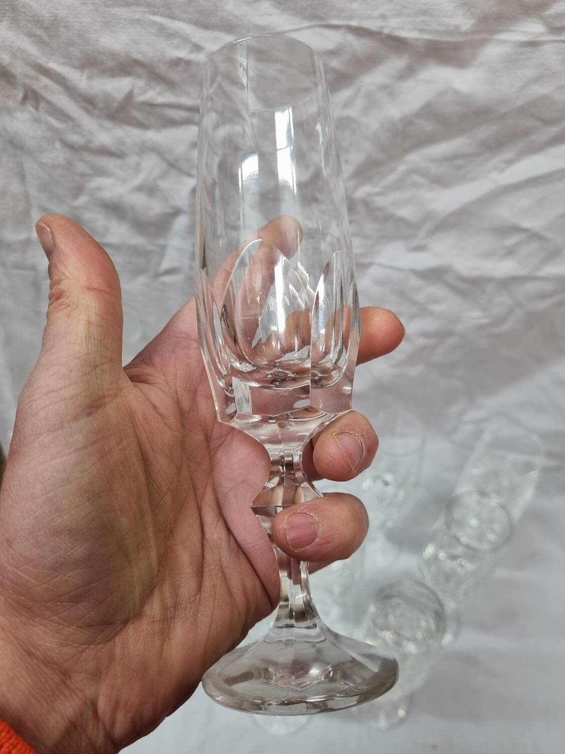 7 Villeroy & Boch crystal Champagne flutes