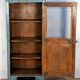Burmese teak glass cabinet with original blue-gray patina