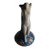Enamel vase of la louvière