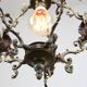Vintage Patinated Bronze Figural Pendant Lamp