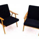 Pair of armchairs, Czechoslovakia, manufacturer TON, 1960s. After renovation.
