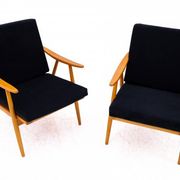 Pair of armchairs, Czechoslovakia, manufacturer TON, 1960s. After renovation.