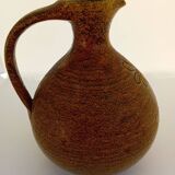 Pichet accolay marron motif fleurs