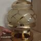 Gold table lamp in Art Deco glasswork