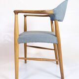 Armchair - Teak - Blue fabric seat - Kurt Olsen - Danish design - 1960s