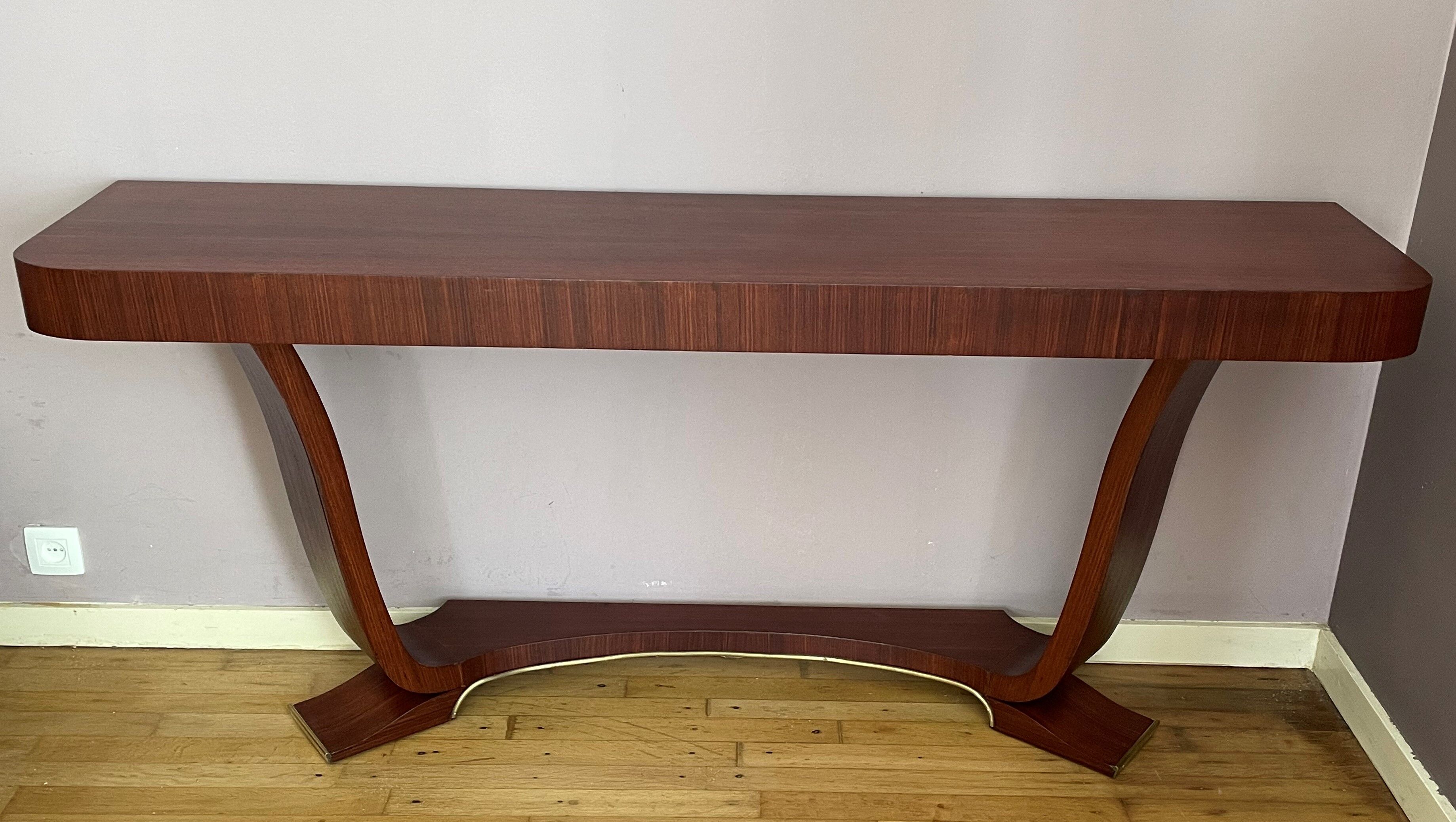 Art Deco console in rosewood