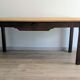 Antique farmhouse table in patinated solid wood - 178 cm
