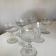Set de 6 coupes a champagne 19e assorties à côtes plates et écailles