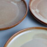 Set of 6 flat sandstone plates