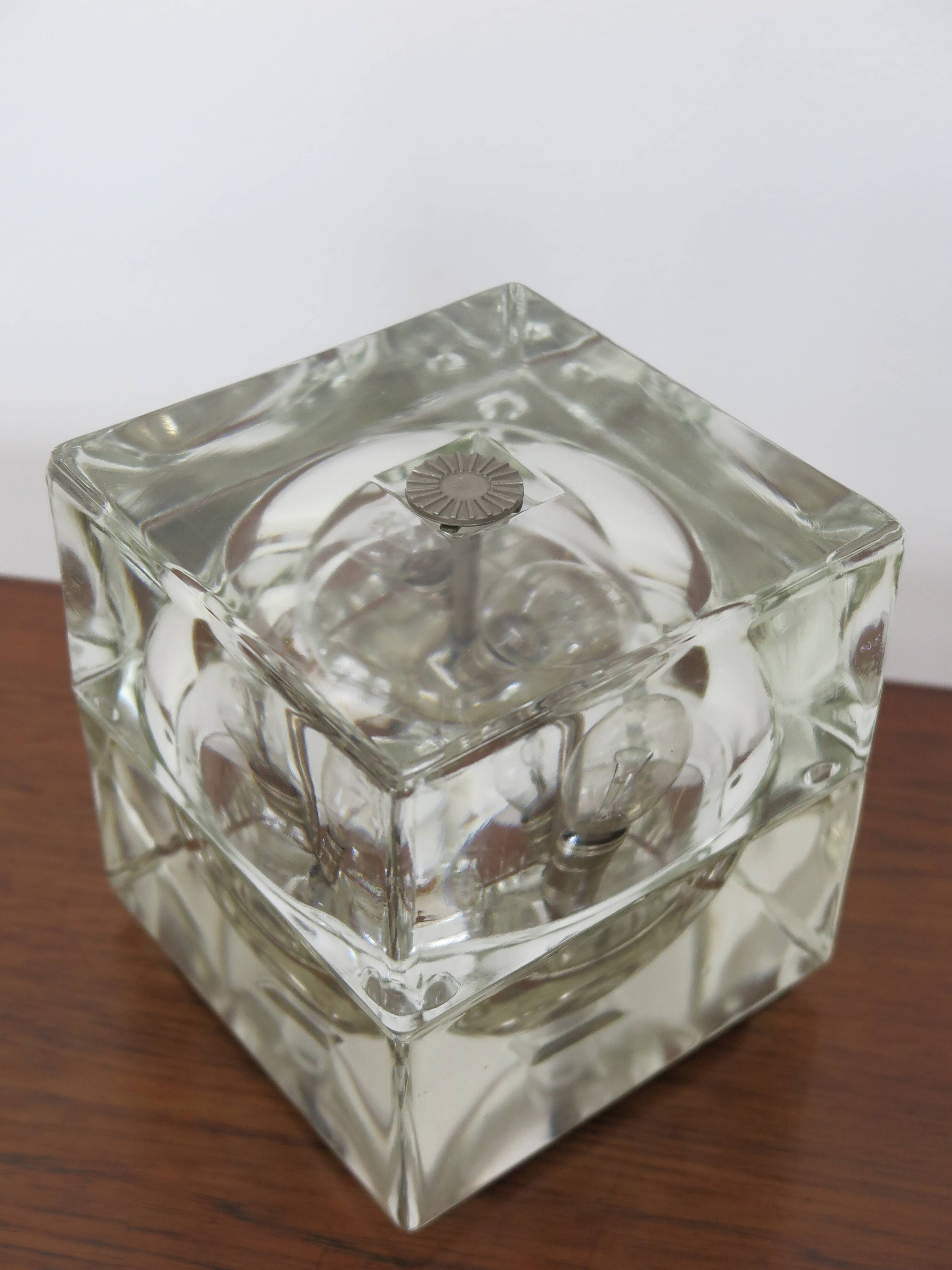Cubosfera Glass Table Lamp design Alessandro Mendini, Italy 1960s
